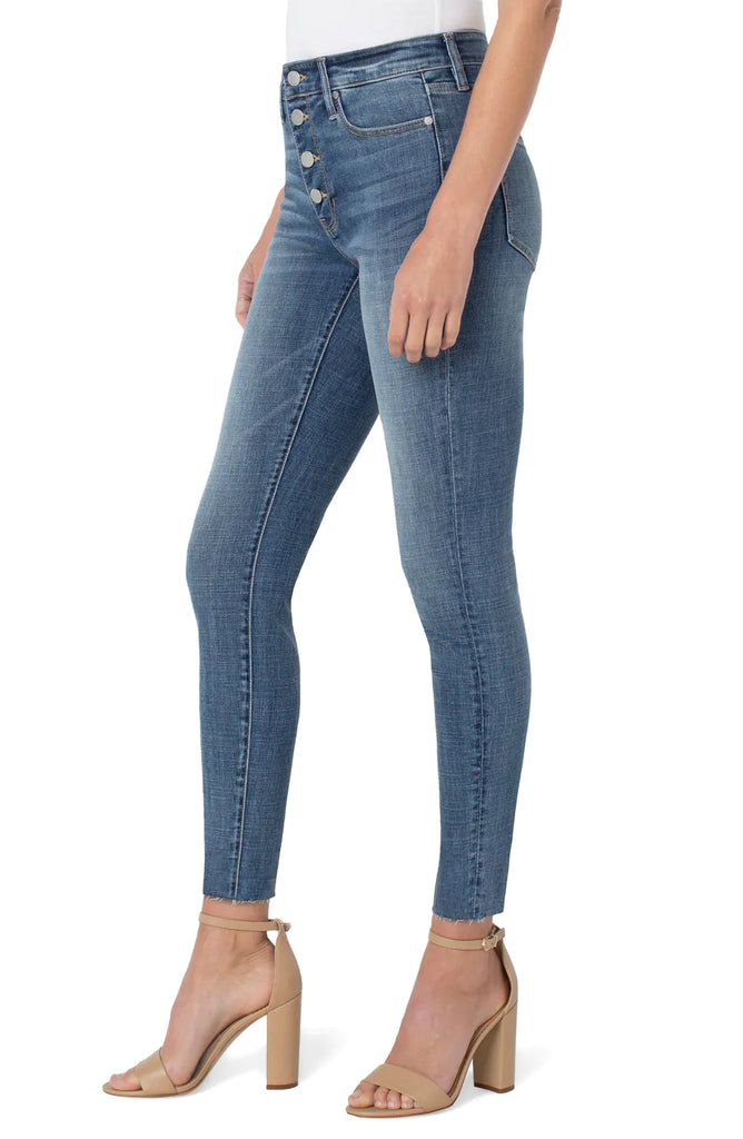 Liverpool Abby High Rise Ankle Skinny With Exposed Button And Cut In Perry-Bottoms-Liverpool-Deja Nu Boutique, Women's Fashion Boutique in Lampasas, Texas