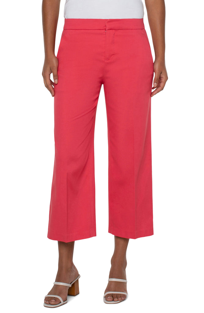 Liverpool Cropped Trouser 26in In Watermelon-Bottoms-Liverpool-Deja Nu Boutique, Women's Fashion Boutique in Lampasas, Texas