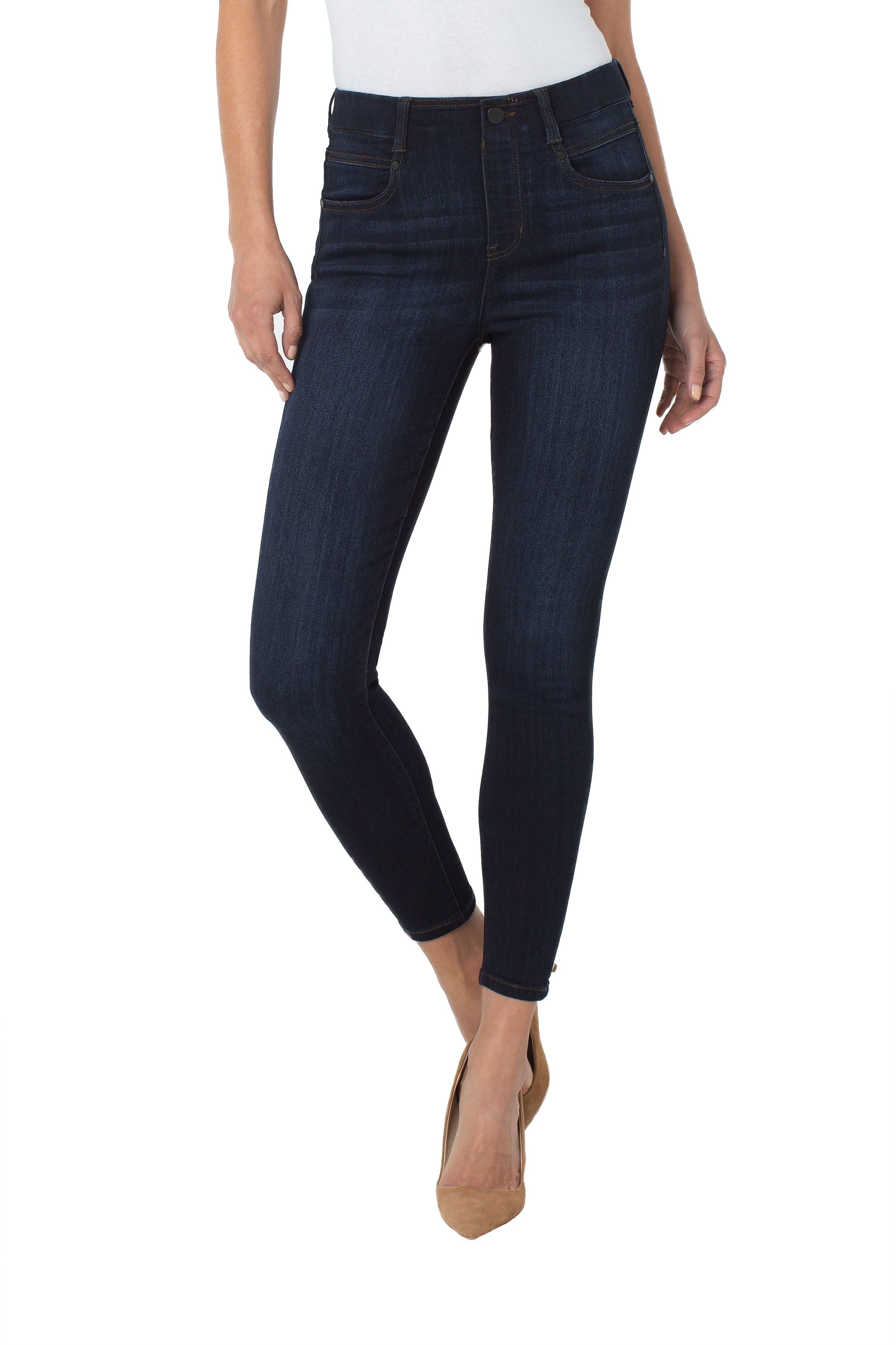 Liverpool Gia Glider Ankle Skinny Eco Dunmore Dark-Bottoms-Liverpool-Deja Nu Boutique, Women's Fashion Boutique in Lampasas, Texas