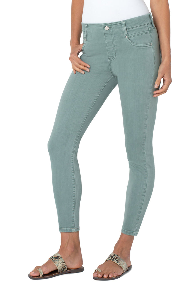 Liverpool Gia Glider Ankle Skinny Jean 28" Ins. In Sea Green-Bottoms-Liverpool-Deja Nu Boutique, Women's Fashion Boutique in Lampasas, Texas