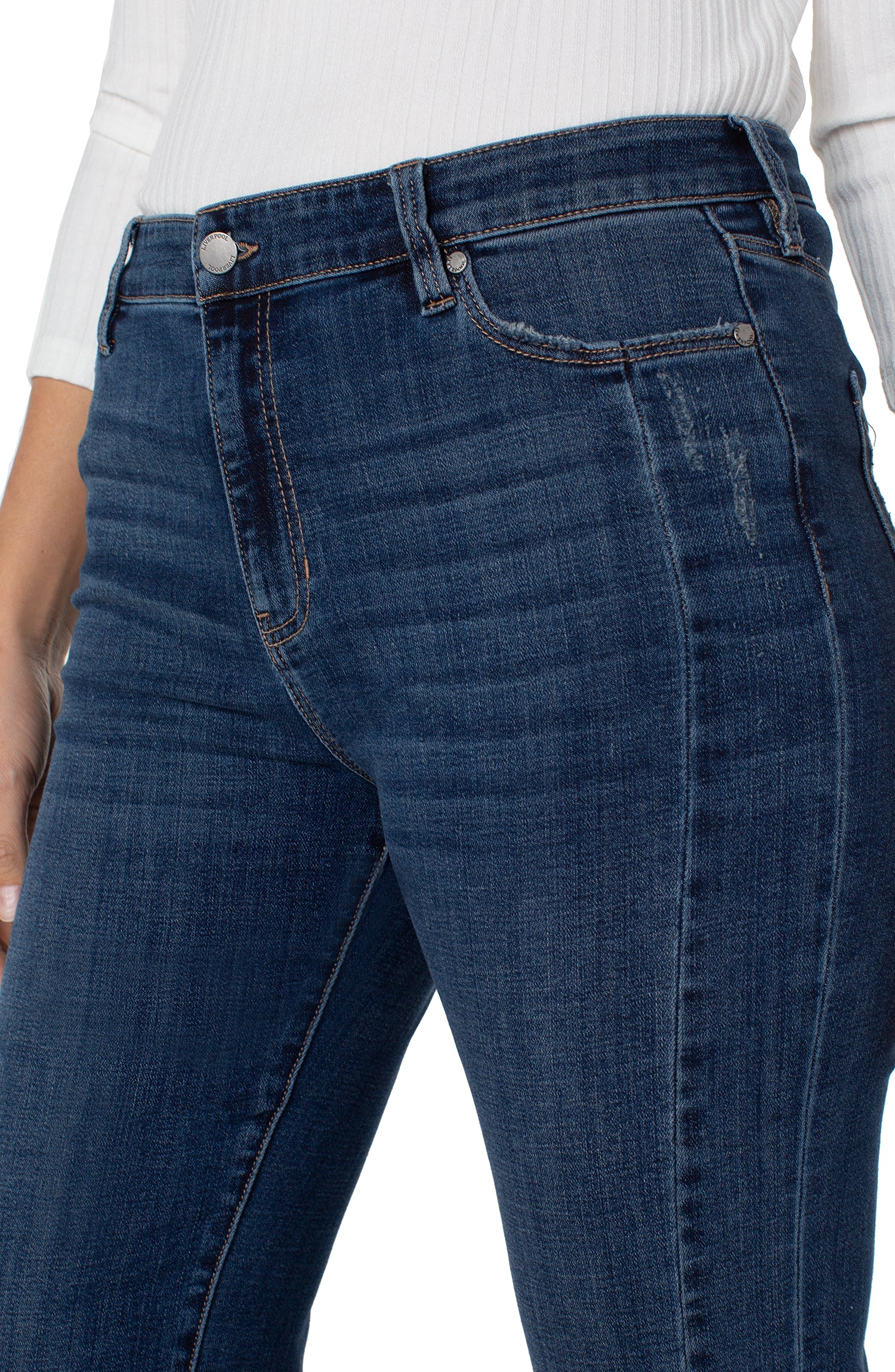 Liverpool Hannah Seamed Flare 32 Inch Inseam In Jersey Nights-Jeans-Liverpool-Deja Nu Boutique, Women's Fashion Boutique in Lampasas, Texas