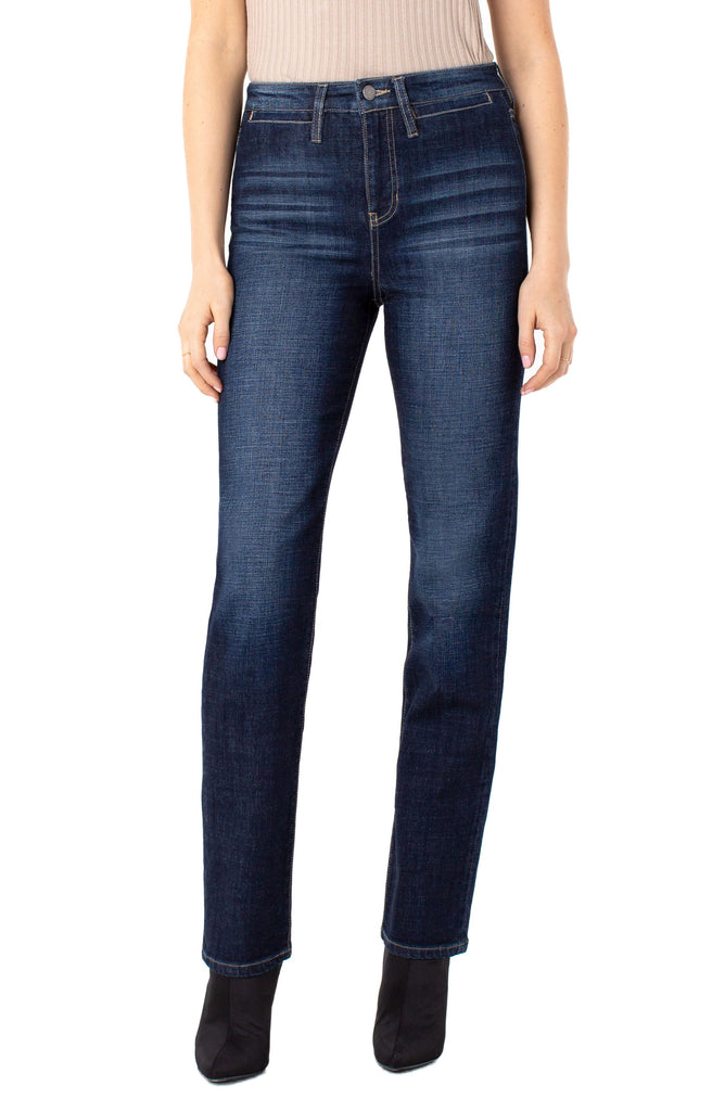 Liverpool Kennedy Straight Hi-Rise With Welt Pockets Long In Castle-Jeans-Liverpool-Deja Nu Boutique, Women's Fashion Boutique in Lampasas, Texas