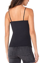 Liverpool Knit Camisole Top In Black-Camis/Tanks-Liverpool-Deja Nu Boutique, Women's Fashion Boutique in Lampasas, Texas