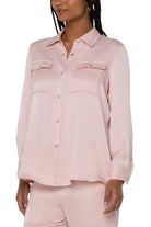 Liverpool Longline Shacket In Ballet Pink-Shackets-Liverpool-Deja Nu Boutique, Women's Fashion Boutique in Lampasas, Texas