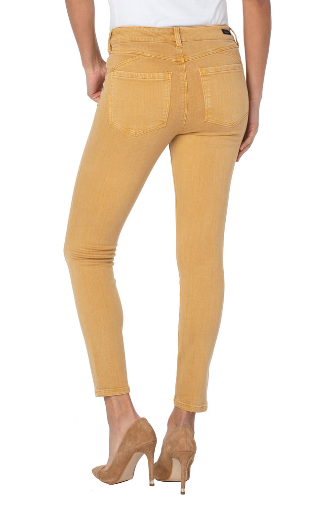 Liverpool Piper Hugger Ankle Skinny 28 Ins Jean In Gold Honey-Bottoms-Liverpool-Deja Nu Boutique, Women's Fashion Boutique in Lampasas, Texas