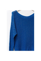 Look Mode Royal Blue Shimmer Sweater-Sweaters-Look Mode-Deja Nu Boutique, Women's Fashion Boutique in Lampasas, Texas