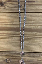 Lost And Found Crystal And Natural Beaded Tear Drop Dangle-Necklaces-Lost And Found-Deja Nu Boutique, Women's Fashion Boutique in Lampasas, Texas