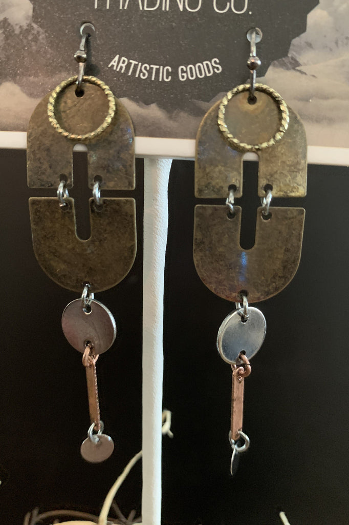 Lost And Found Engine Collage Earring-Earrings-Lost And Found-Deja Nu Boutique, Women's Fashion Boutique in Lampasas, Texas