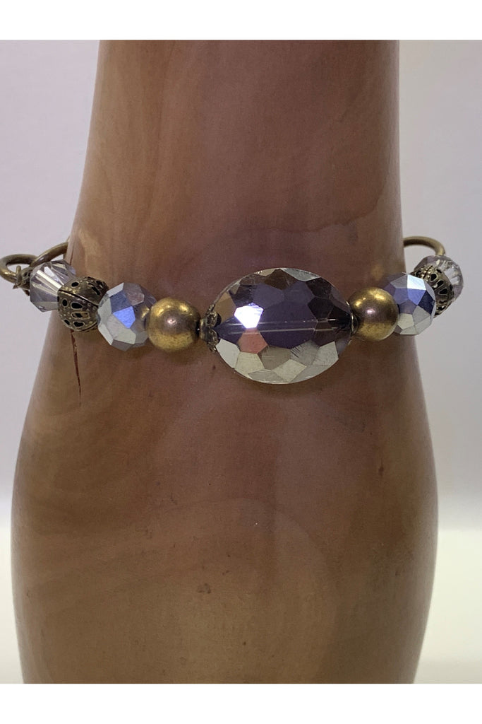 Lost And Found Gold Chain Bracelet With Crystal-Bracelets-Lost And Found-Deja Nu Boutique, Women's Fashion Boutique in Lampasas, Texas