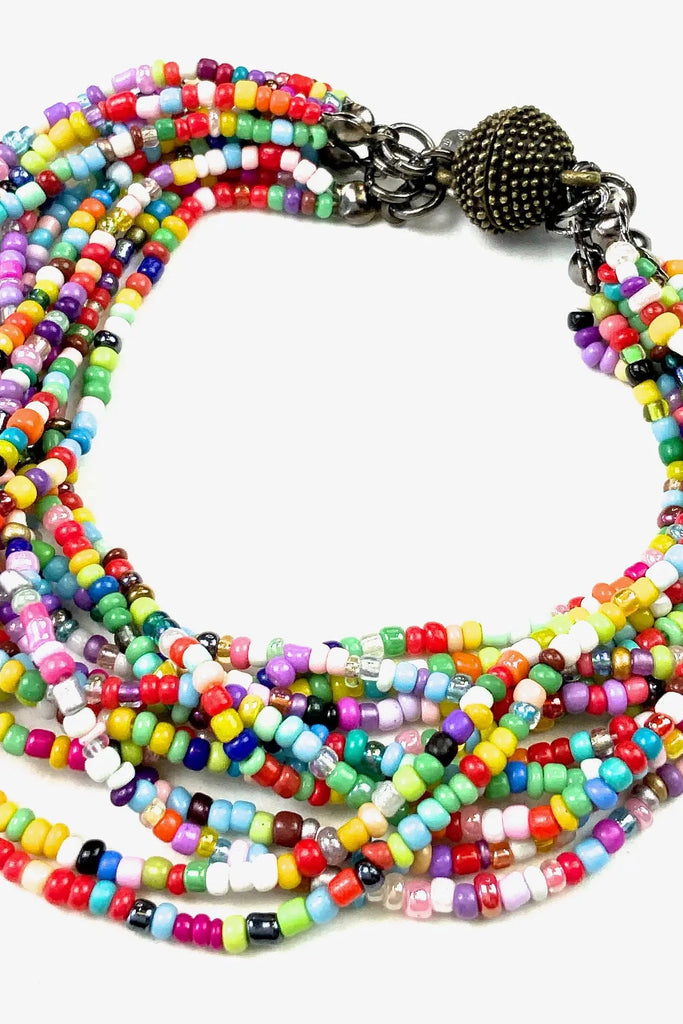Lost And Found Love Shack Thin Multi Strand Seed Beads With Magnetic Clasp-Bracelets-Lost And Found-Deja Nu Boutique, Women's Fashion Boutique in Lampasas, Texas
