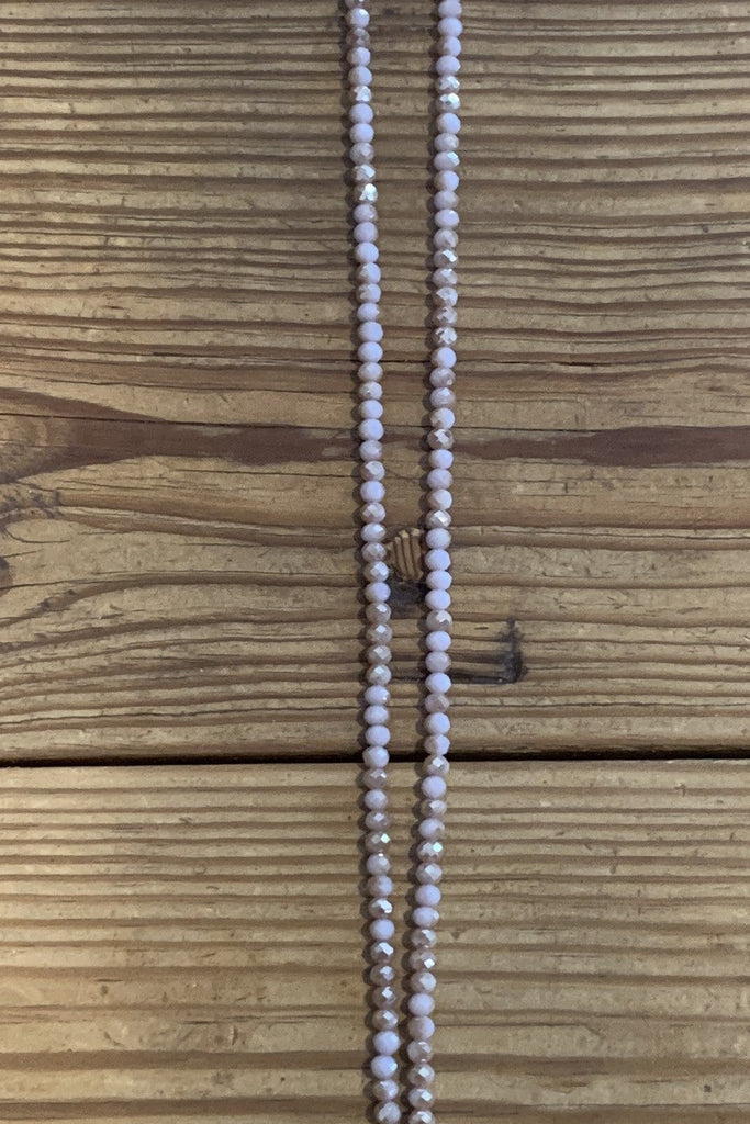 Lost And Found Marble Pink And Black Drop Stone With Pink Grey And Crystal Beads-Necklaces-Lost And Found-Deja Nu Boutique, Women's Fashion Boutique in Lampasas, Texas