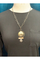 Lost And Found Mixed Chain With Circular Drop-Necklaces-Lost And Found-Deja Nu Boutique, Women's Fashion Boutique in Lampasas, Texas