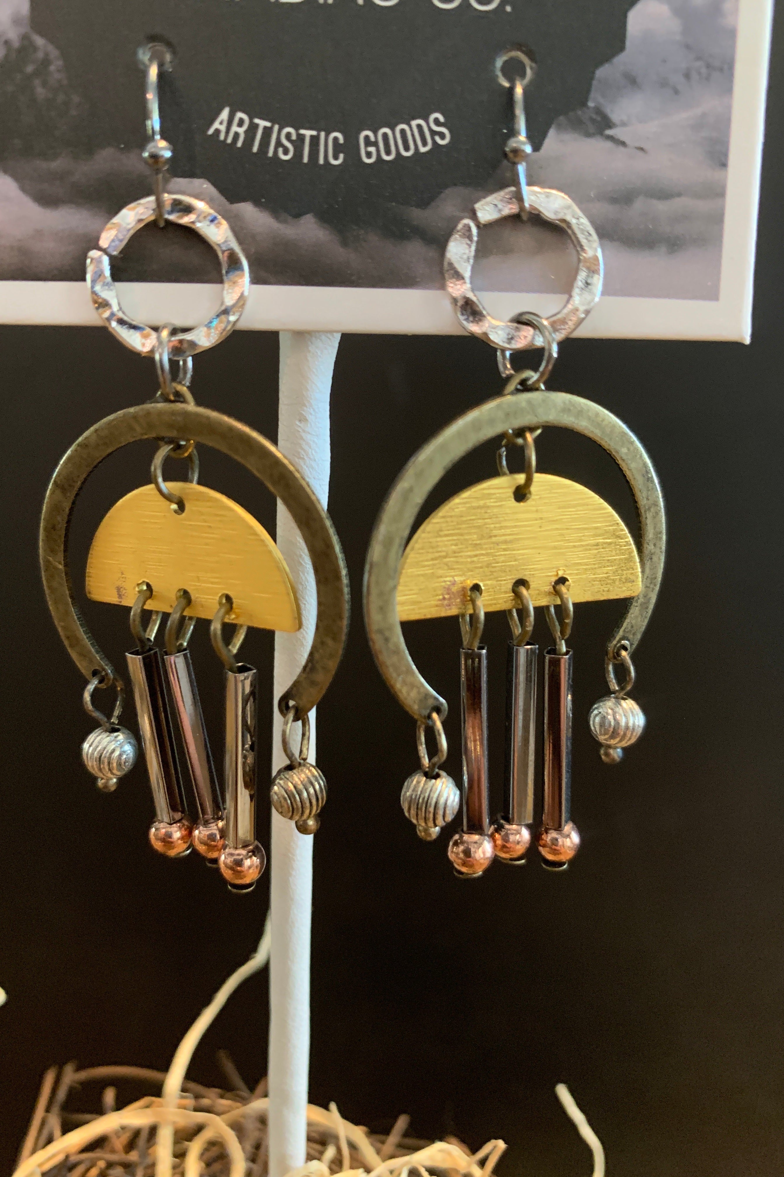 Lost And Found Roboto Collage Earring-Earrings-Lost And Found-Deja Nu Boutique, Women's Fashion Boutique in Lampasas, Texas