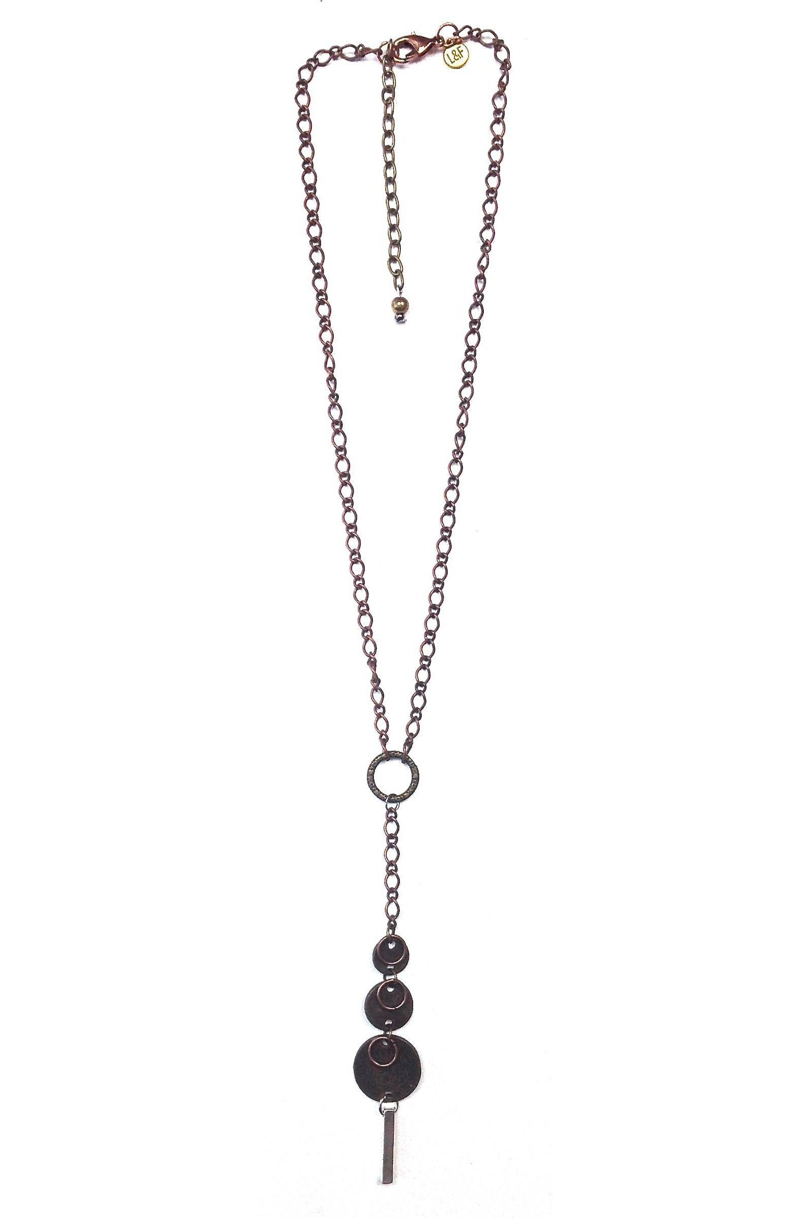 Lost And Found Simple Chain With Graduating Disc Drops-Necklaces-Lost And Found-Deja Nu Boutique, Women's Fashion Boutique in Lampasas, Texas