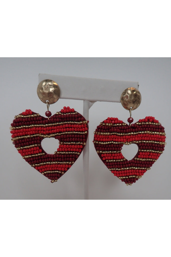 Lost & Found Trading Co. Heart Beaded Earrings-Earrings-Lost And Found-Deja Nu Boutique, Women's Fashion Boutique in Lampasas, Texas