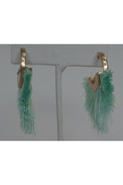 Mint And Gold Fringe Earrings-Earrings-Deja Nu Tx-Deja Nu Boutique, Women's Fashion Boutique in Lampasas, Texas