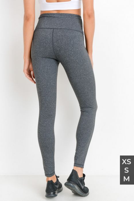 Mono B Grey Highwaist Solid Legging-Bottoms-Mono B-Deja Nu Boutique, Women's Fashion Boutique in Lampasas, Texas