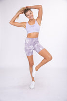 Mono B Concrete High-Waist Active Shorts In Lavender-Athleisurewear-Mono B-Deja Nu Boutique, Women's Fashion Boutique in Lampasas, Texas