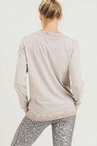 Mono B Dirty Dusty Pink Wash Long Sleeve Top-Long Sleeves-Mono B-Deja Nu Boutique, Women's Fashion Boutique in Lampasas, Texas