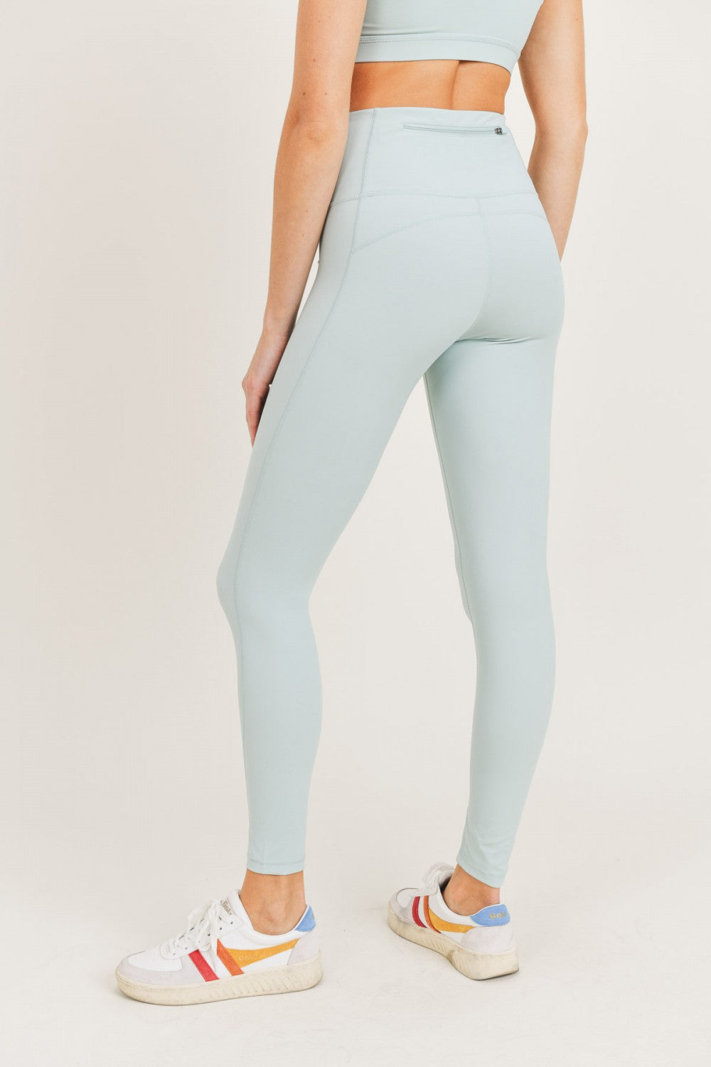 Mono B Surf Spray GREEN Essential Lycra-Blend High Waist Leggings-Athleisurewear-Mono B-Deja Nu Boutique, Women's Fashion Boutique in Lampasas, Texas