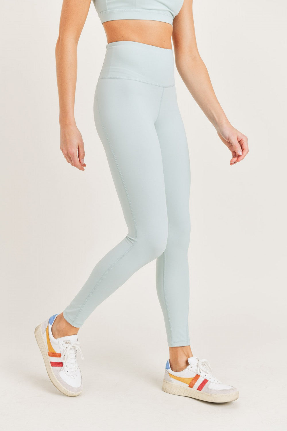 Mono B Surf Spray GREEN Essential Lycra-Blend High Waist Leggings-Athleisurewear-Mono B-Deja Nu Boutique, Women's Fashion Boutique in Lampasas, Texas