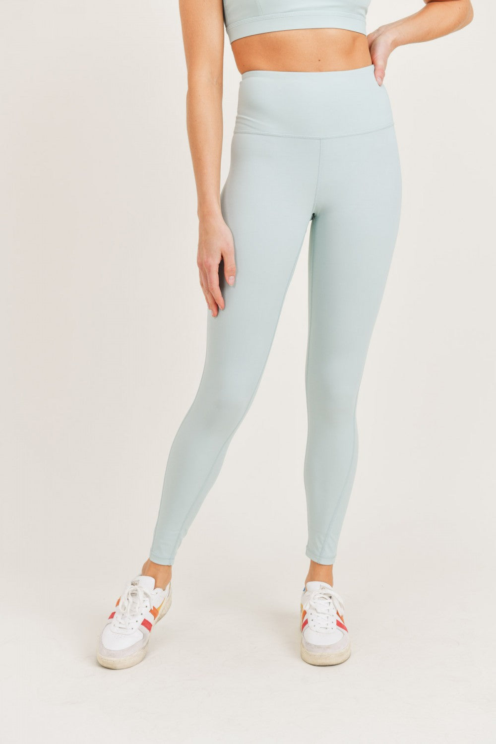 Mono B Surf Spray GREEN Essential Lycra-Blend High Waist Leggings-Athleisurewear-Mono B-Deja Nu Boutique, Women's Fashion Boutique in Lampasas, Texas