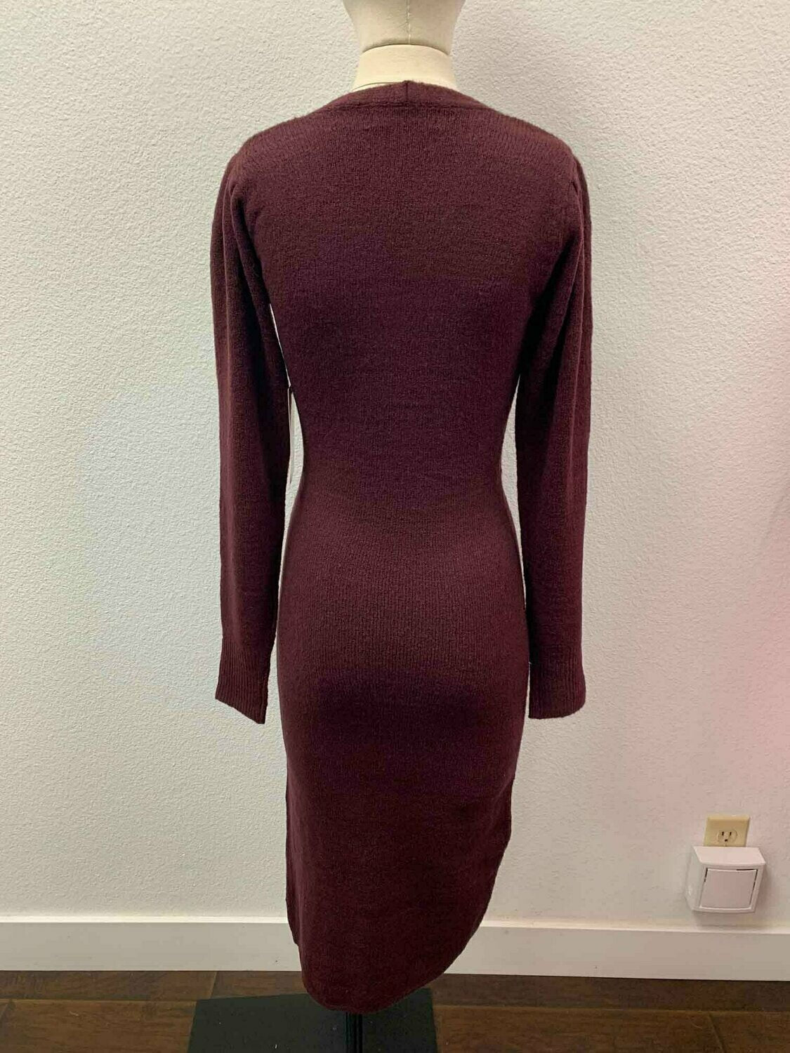 Moodie Plum Sweater Dress-Dresses-Moodie-Deja Nu Boutique, Women's Fashion Boutique in Lampasas, Texas