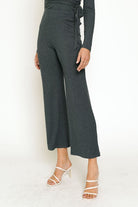 Mystree High Waist Rib Pants In Deep Blue-Bottoms-Mystree-Deja Nu Boutique, Women's Fashion Boutique in Lampasas, Texas