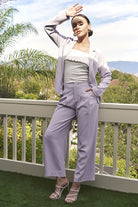 Mystree Lilac Gray Wide Leg Pants-Pants-Mystree-Deja Nu Boutique, Women's Fashion Boutique in Lampasas, Texas