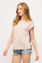 Mystree Modal Top With Criss Cross Back-Tops-Mystree-Deja Nu Boutique, Women's Fashion Boutique in Lampasas, Texas