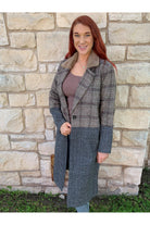 Mystree Plaid Fur Collar Coat-Coat-Mystree-Deja Nu Boutique, Women's Fashion Boutique in Lampasas, Texas