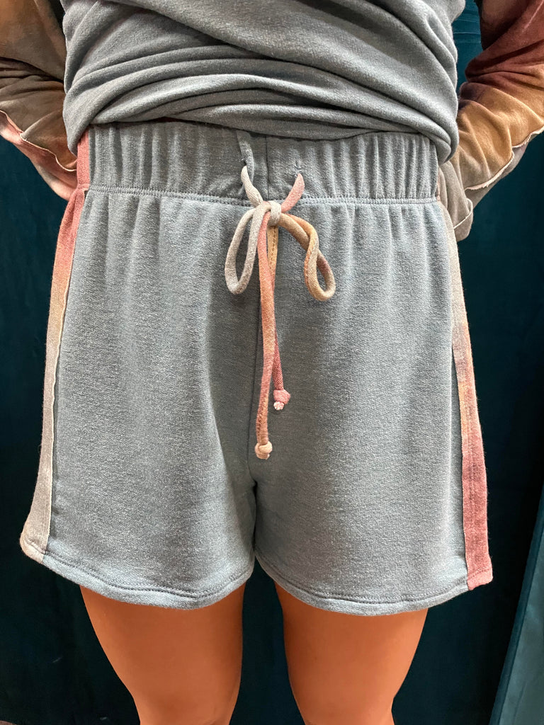 Mystree Teal Tie Dye Shorts-Bottoms-Mystree-Deja Nu Boutique, Women's Fashion Boutique in Lampasas, Texas