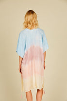 Ocean Drive Daybreak Stripe Tie Dye Kimono With Tassels-Cardigans & Kimonos-Ocean Drive-Deja Nu Boutique, Women's Fashion Boutique in Lampasas, Texas