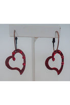 Red Metal Heart Earrings-Earrings-Deja Nu Tx-Deja Nu Boutique, Women's Fashion Boutique in Lampasas, Texas