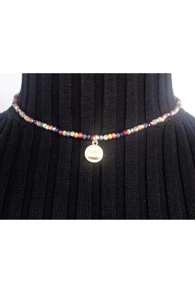 Project Beaded Choker Necklace With Gold Medallion Set - Three Colors-Necklaces-Project-Deja Nu Boutique, Women's Fashion Boutique in Lampasas, Texas