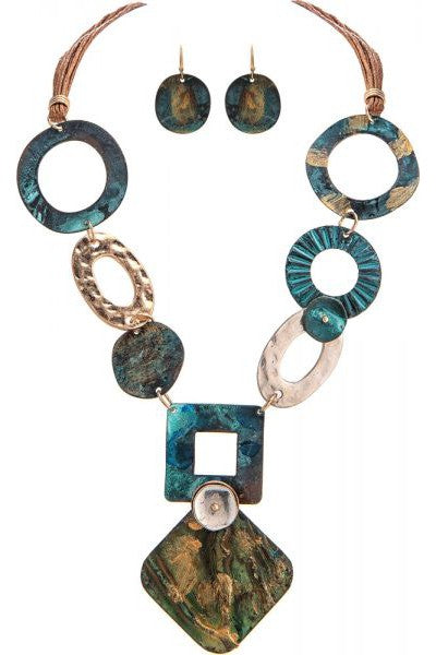 Rain Jewelry Collection Patina Mix Drops Earring-Earrings-Rain Jewelry Collection-Deja Nu Boutique, Women's Fashion Boutique in Lampasas, Texas