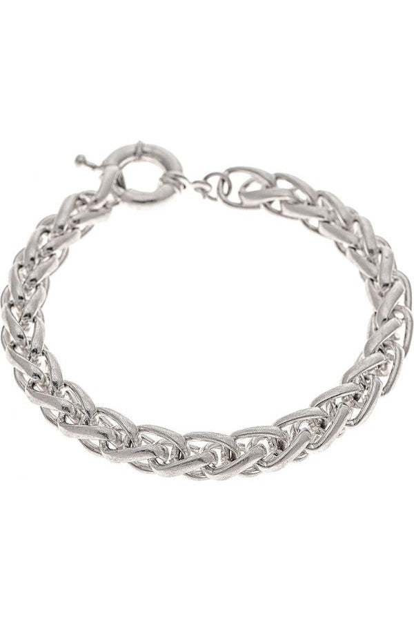 Rain Jewelry Silver Heavyweight Wheat Chain Bracelet-Bracelets-Rain Jewelry Collection-Deja Nu Boutique, Women's Fashion Boutique in Lampasas, Texas