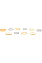 Rain Jewelry Two Tone Band Style Rings Ten Piece Ring Set-Rings-Rain Jewelry Collection-Deja Nu Boutique, Women's Fashion Boutique in Lampasas, Texas