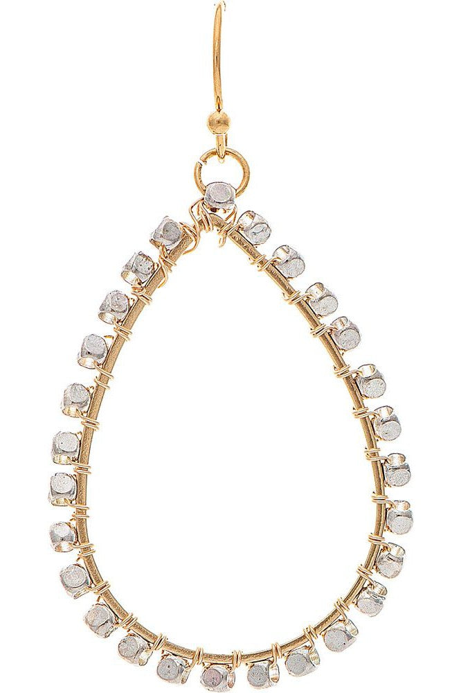 Rain Jewelry Two Tone Wire Wrap Nuggets Drop Earring-Earrings-Rain Jewelry Collection-Deja Nu Boutique, Women's Fashion Boutique in Lampasas, Texas