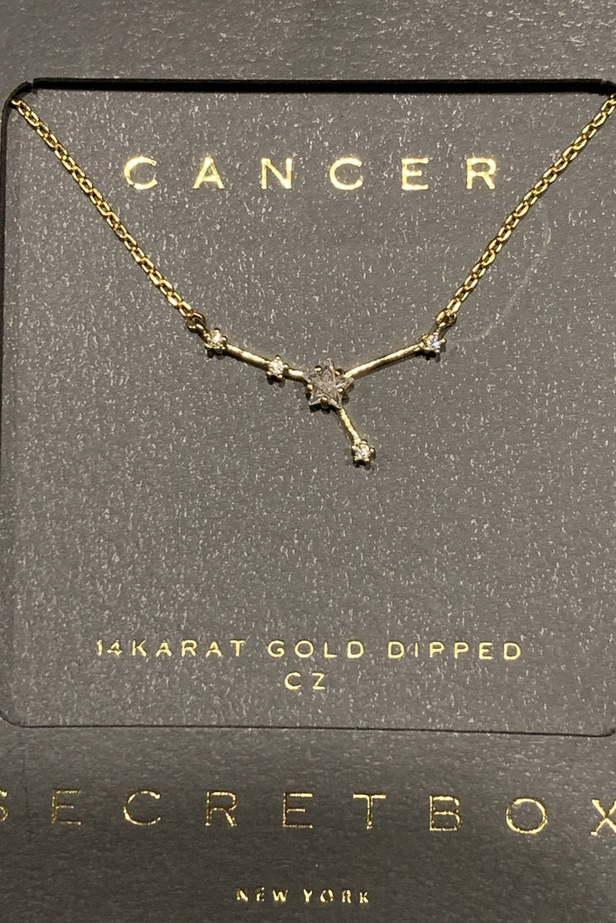 Secret Box Cancer Constellation Necklace-Necklaces-Secret Box-Deja Nu Boutique, Women's Fashion Boutique in Lampasas, Texas