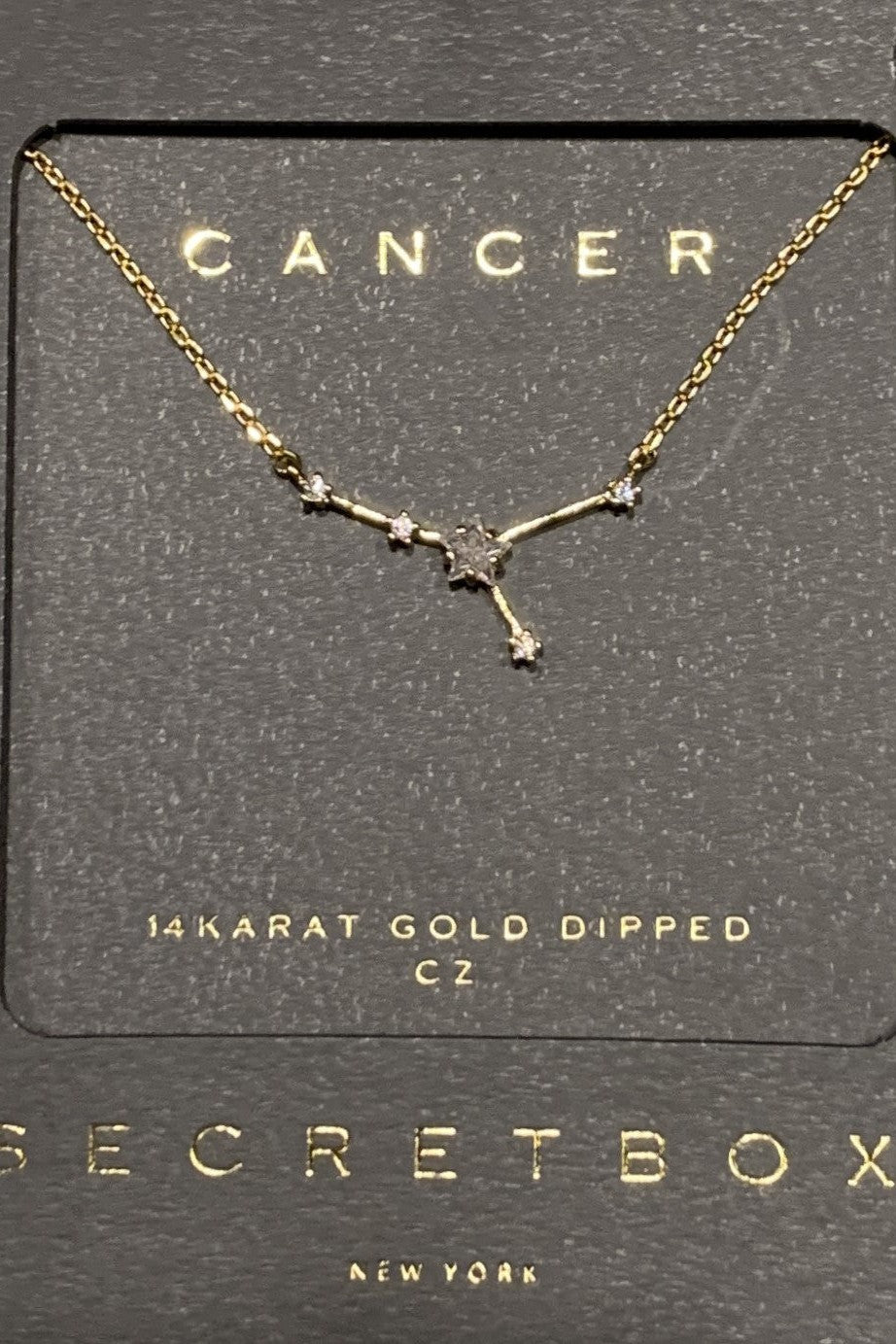 Secret Box Cancer Constellation Necklace-Necklaces-Secret Box-Deja Nu Boutique, Women's Fashion Boutique in Lampasas, Texas