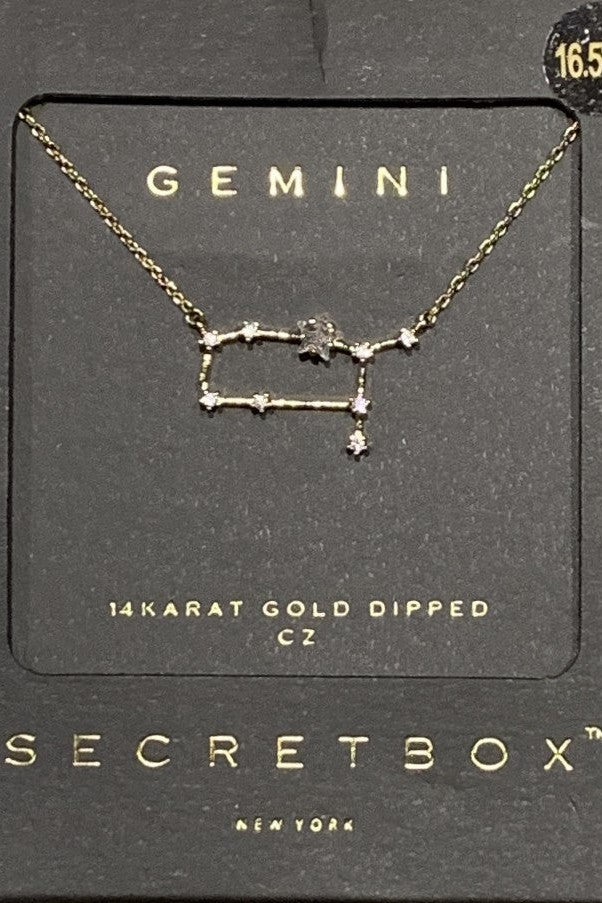 Secret Box Gemini Constellation Necklace-Necklaces-Secret Box-Deja Nu Boutique, Women's Fashion Boutique in Lampasas, Texas