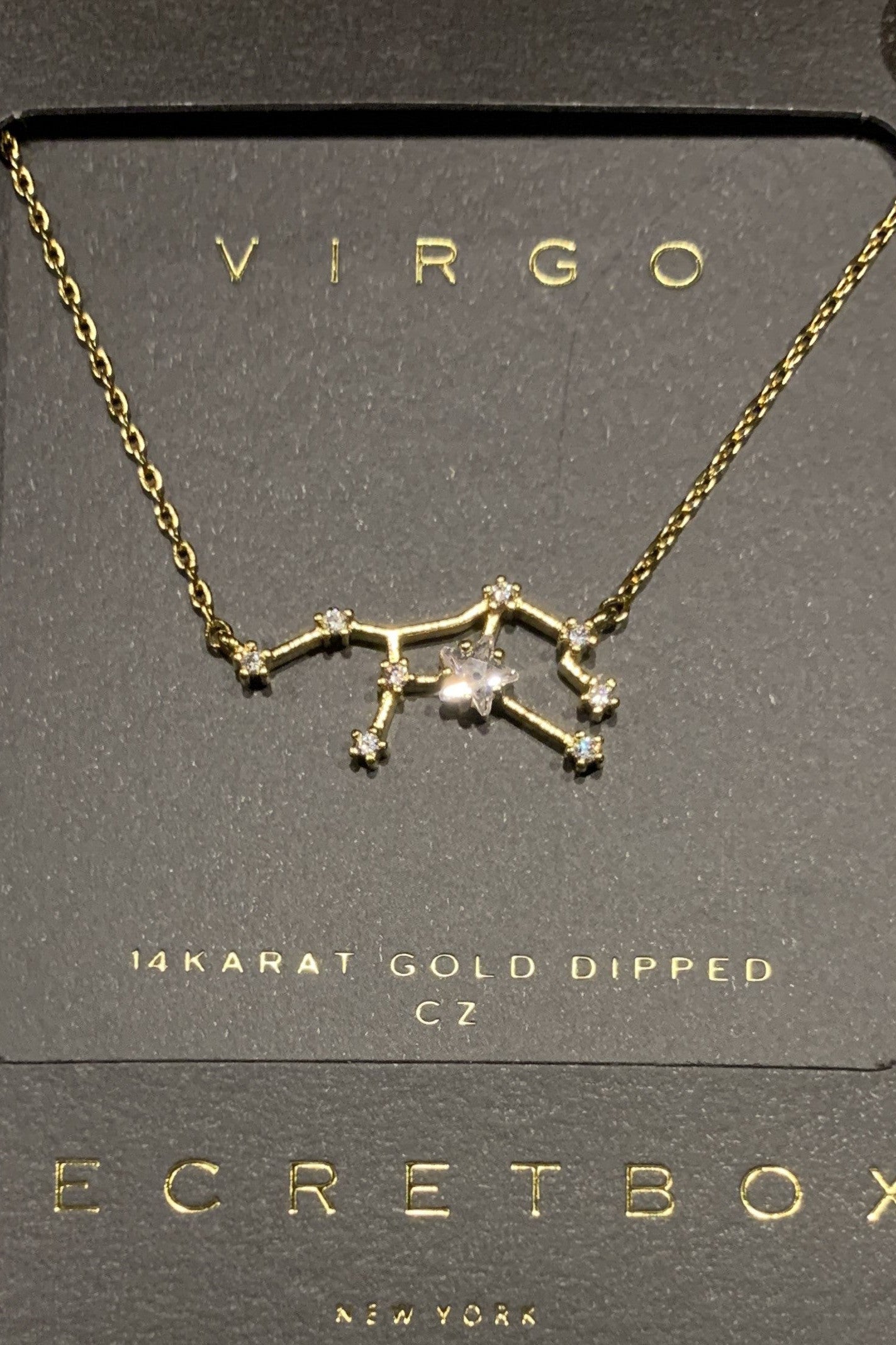 Secret Box Virgo Constellation Necklace-Necklaces-Secret Box-Deja Nu Boutique, Women's Fashion Boutique in Lampasas, Texas