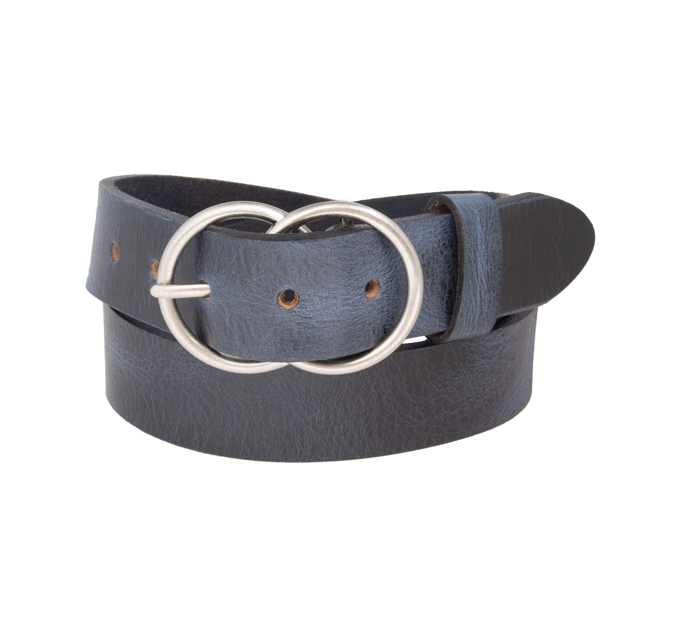 Silver Double O-Ring Women’s Belt In Navy-Belts-Silver Jeans-Deja Nu Boutique, Women's Fashion Boutique in Lampasas, Texas