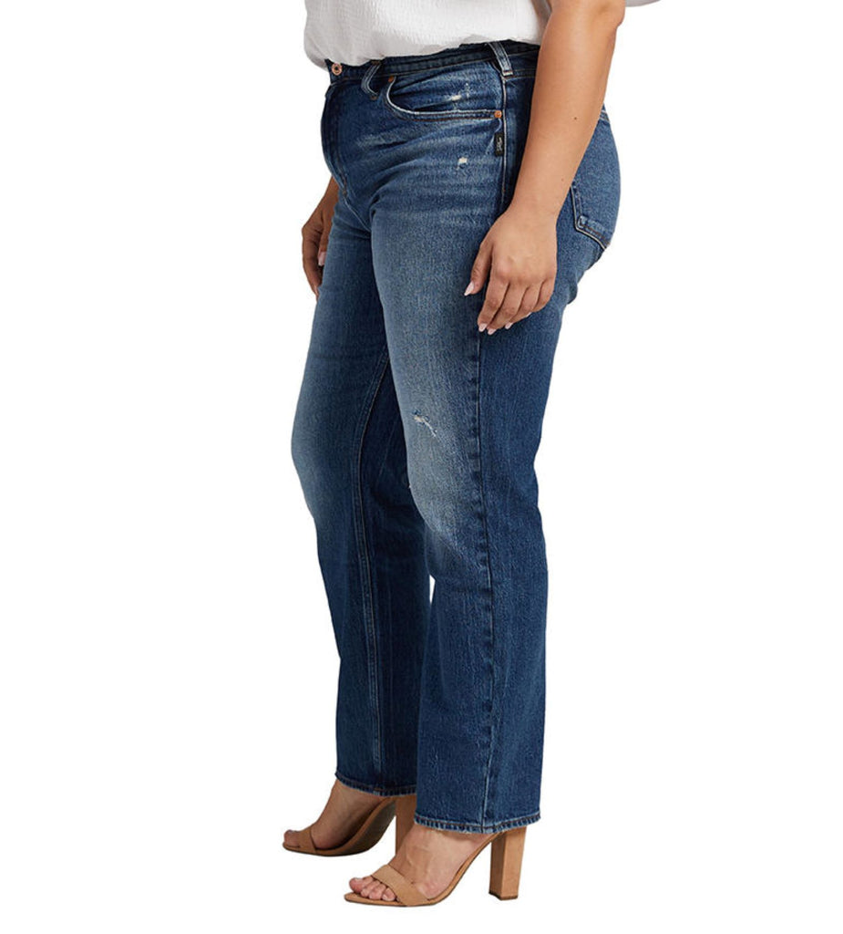 Silver Jeans Frisco Straight High Rise Plus-Curvy/Plus Jeans-Silver Jeans-Deja Nu Boutique, Women's Fashion Boutique in Lampasas, Texas