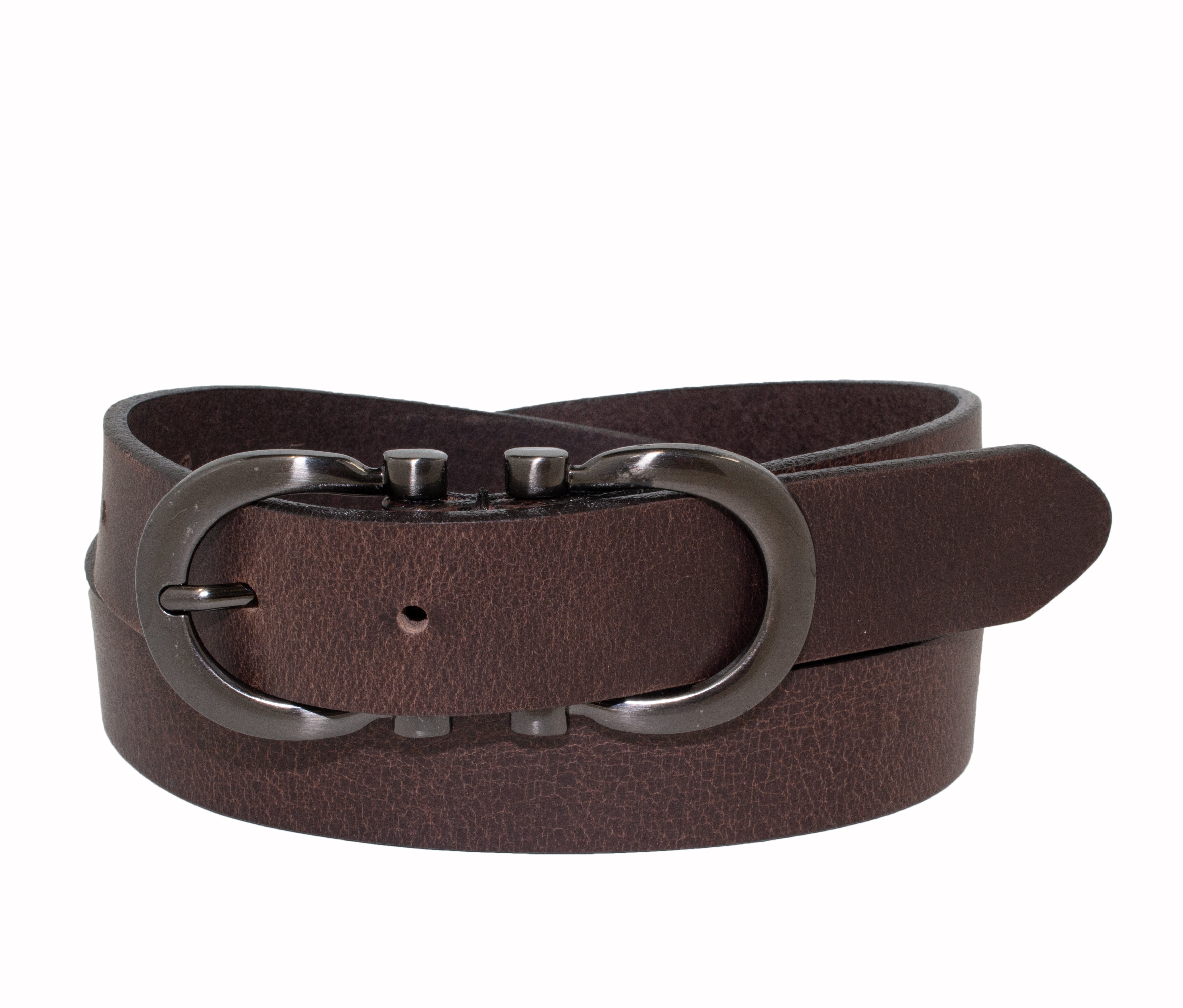 Silver Women’s Heavyweight Genuine Leather Belt In Brown-Belts-Silver Jeans-Deja Nu Boutique, Women's Fashion Boutique in Lampasas, Texas