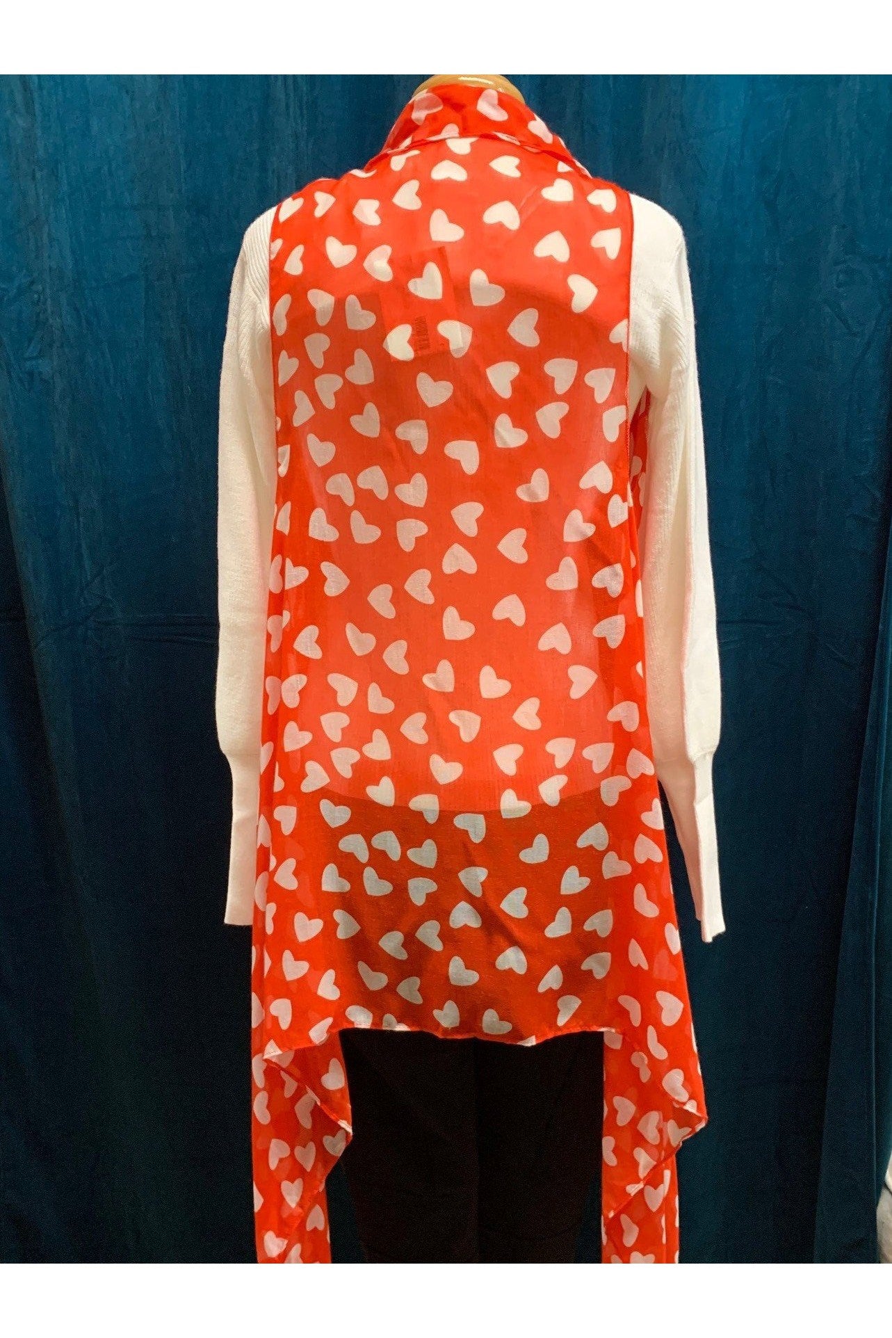 Sunshine & Rodeo Heart Kimono In Red Or Pink-Cardigans & Kimonos-Sunshine And Rodeo-Deja Nu Boutique, Women's Fashion Boutique in Lampasas, Texas