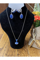 Swarovski Royal Blue And Crystal Basketball Or Football Earrings-Earrings-Deja Nu Tx-Deja Nu Boutique, Women's Fashion Boutique in Lampasas, Texas