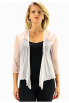 Tango Mango Bolero Jacket In White-Jackets-Tango Mango-Deja Nu Boutique, Women's Fashion Boutique in Lampasas, Texas