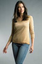 Tempo Caramel Dip Dye Long Sleeve Tee-Tops-Tempo Paris-Deja Nu Boutique, Women's Fashion Boutique in Lampasas, Texas